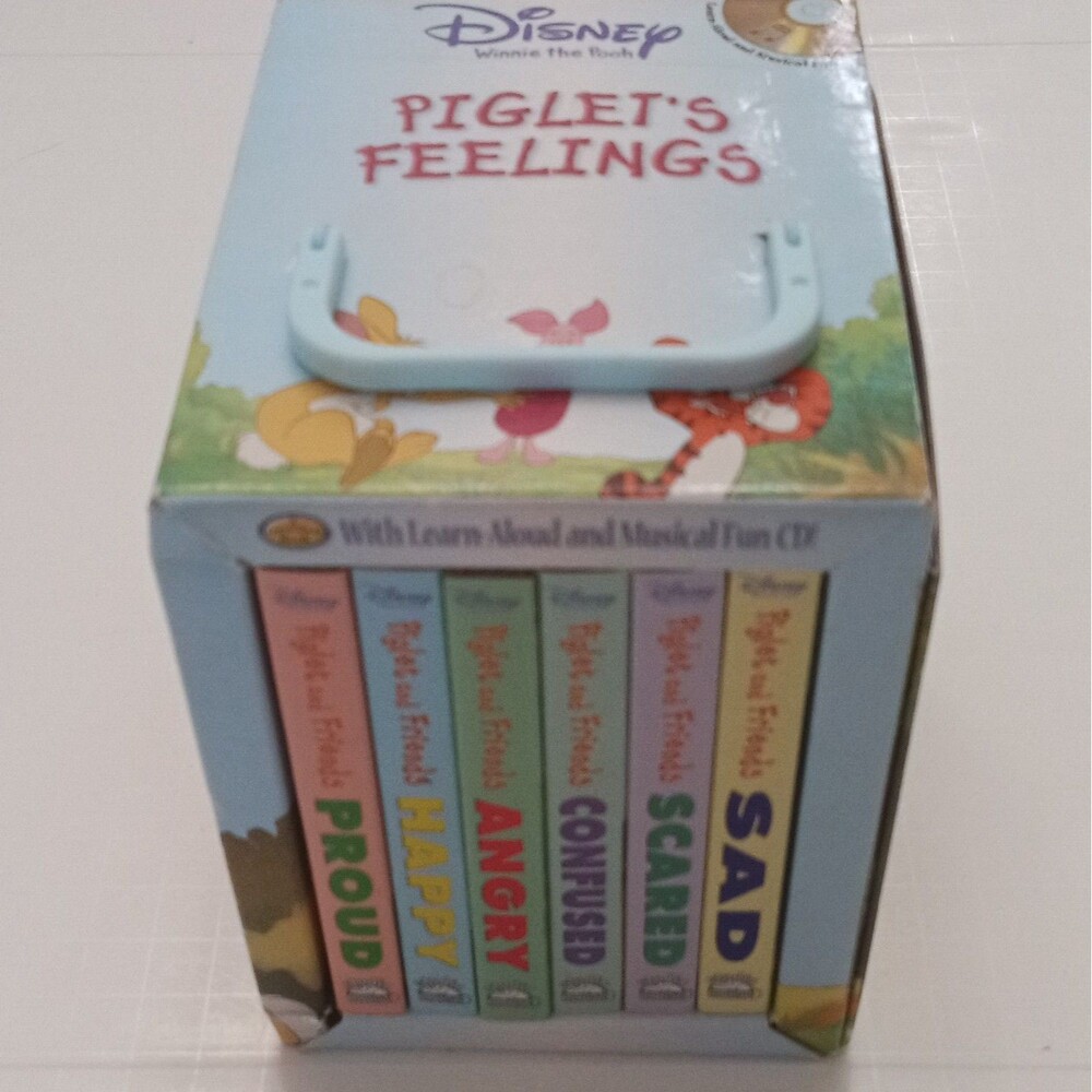 Disney Winnie the Pooh Piglet's Feelings First Concepts 6 Board Books & CD